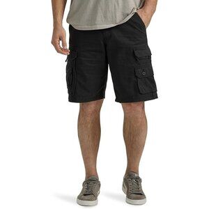 Lee Men's Dungarees Belted Wyoming Cargo Short, Black, Size 40, New